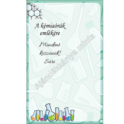 Ballagási könyvjelző kémiatanároknak, ajándék kémia tanárnak 