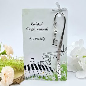 Ballagási könyvjelző énektanároknak, ajándék ének tanárnak 