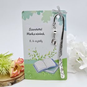 Ballagási könyvjelző magyartanároknak, ajándék magyar tanárnak 