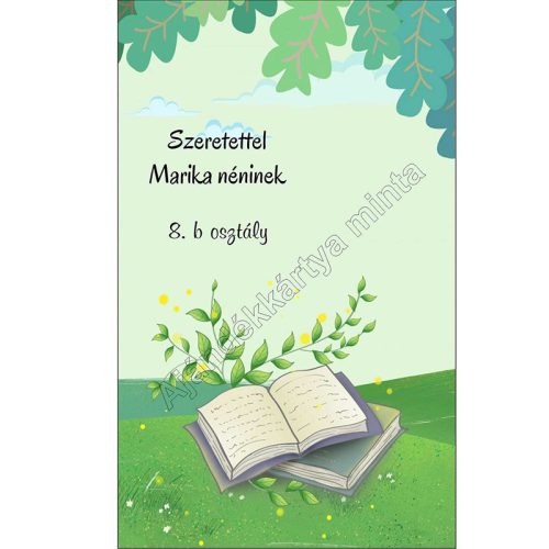 Ballagási könyvjelző magyartanároknak, ajándék magyar tanárnak 