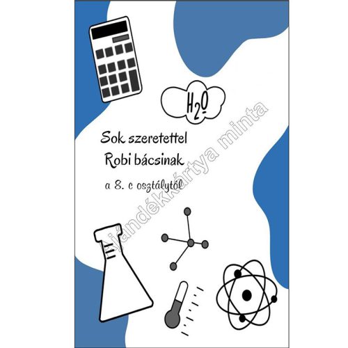 Ballagási könyvjelző kémiatanároknak, ajándék kémia tanárnak 