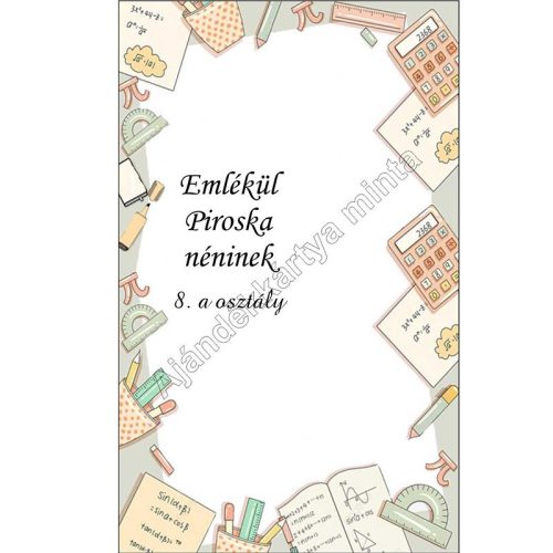 Ajándék könyvjelző matematikatanároknak, ajándék matek tanároknak