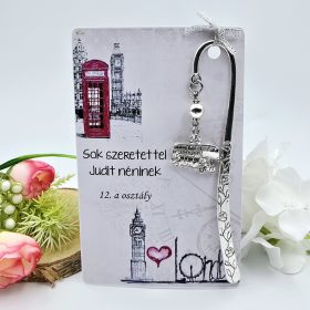 Ballagási könyvjelző angoltanároknak, ajándék angol tanárnak 