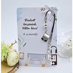 Ballagási könyvjelző informatikatanároknak, ajándék informatika tanárnak 