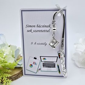 Ballagási könyvjelző informatikatanároknak, ajándék informatika tanárnak 