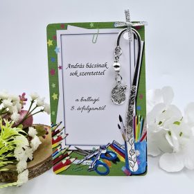 Ballagási könyvjelző rajztanároknak, ajándék rajz tanároknak