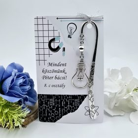 Ballagási könyvjelző fizikatanároknak, ajándék fizika tanárnak 