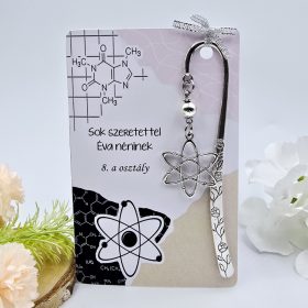 Ballagási könyvjelző fizikatanároknak, ajándék fizika tanárnak 