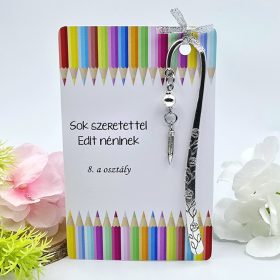 Ballagási könyvjelző rajztanároknak, ajándék rajz tanároknak