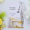 Könyvjelző évszám charmmal, ajándékkártyán