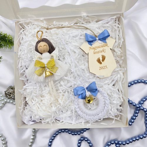 Baba bejelentő karácsonyi ajándékszett (fiús, lányos, és semleges színben) - 06.