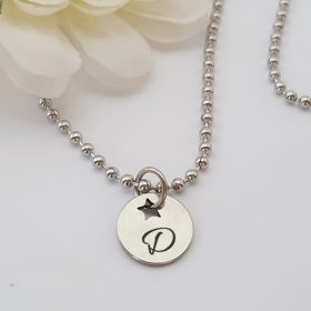   Nemesacél nyaklánc medállal, személyre szabott felirattal 1.