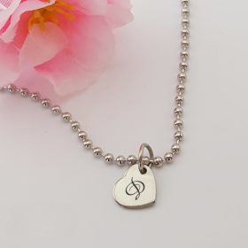 Nyaklánc szív medállal, személyre szabott felirattal 5.