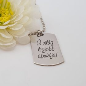 Nyaklánc medállal, személyre szabott felirattal 18.