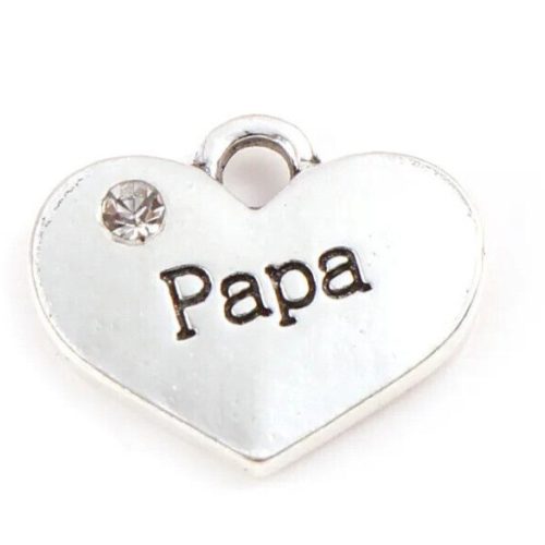 Szív charm 47. (papa)