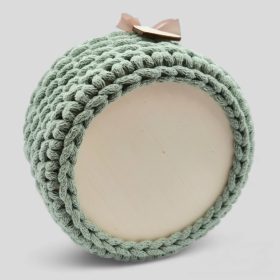 Horgolt tárolókosár egyedi felirattal (106) 