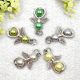 5 db teklagyöngy angyalka charm - lime