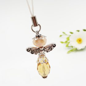   Angyalka dísz akasztóval - csillogó csiszolt üveggyöngyből