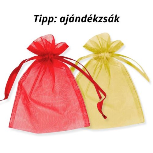 Piros teklagyöngy angyalkás csillag formájú kulcstartó