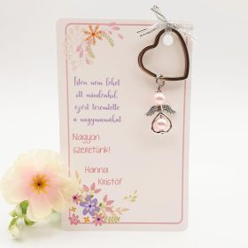   Angyalkás kulcstartó, ajándék mamának - Isten nem lehet ott mindenhol...