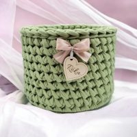 Horgolt tárolókosarak