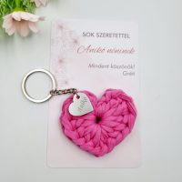 Horgolt kulcstartó, könyvjelző