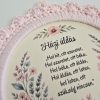 Házi áldás horgolt szegéllyel- 24 cm