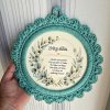 Házi áldás horgolt szegéllyel- 24 cm