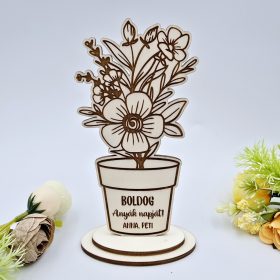 Anyák napi ajándék, asztali dísz egyedi névvel