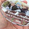 Egyedi fényképes családi karácsonyfadísz saját nevekkel