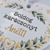 Egyedi neves karácsonyfadísz – szív vagy kör