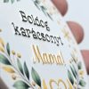 Egyedi neves karácsonyfadísz – szív vagy kör