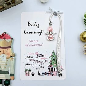 Angyalkás könyvjelző karácsonyi ajándékkártyán - 1.