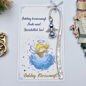 Angyalkás könyvjelző karácsonyi ajándékkártyán - 3.