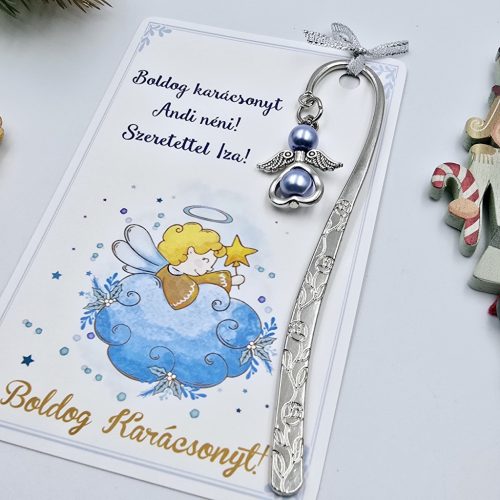 Angyalkás könyvjelző karácsonyi ajándékkártyán - 3.