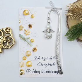 Angyalkás könyvjelző karácsonyi ajándékkártyán - 4.