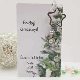   Angyalkás csillag kulcstartó karácsonyi ajándékkártyán - 6.
