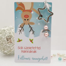   Angyalkás csillag kulcstartó karácsonyi ajándékkártyán - 7.