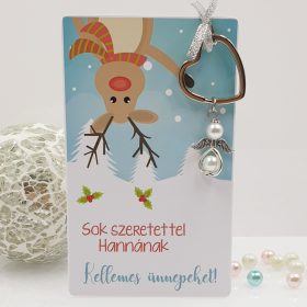   Angyalkás szív kulcstartó karácsonyi ajándékkártyán - 7.