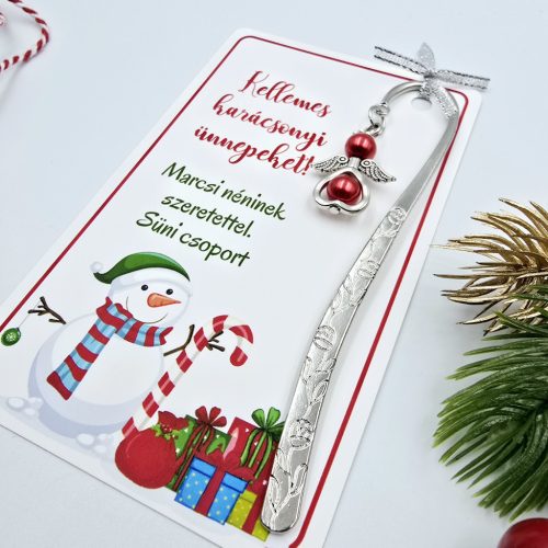 Angyalkás könyvjelző karácsonyi ajándékkártyán - 8.