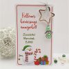 Angyalkás csillag kulcstartó karácsonyi ajándékkártyán - 8.