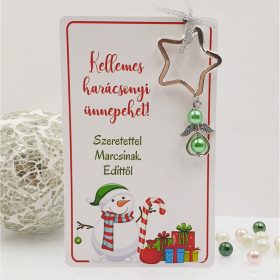  Angyalkás csillag kulcstartó karácsonyi ajándékkártyán - 8.