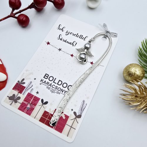 Angyalkás könyvjelző karácsonyi ajándékkártyán - 10.