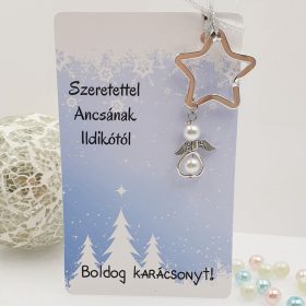   Angyalkás csillag kulcstartó karácsonyi ajándékkártyán - 11.
