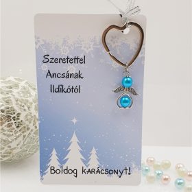   Angyalkás szív kulcstartó karácsonyi ajándékkártyán - 11.