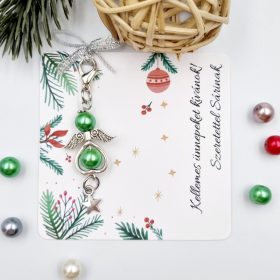   Angyalka dísz karabinerrel, karácsonyi ajándékkártyán - 7.