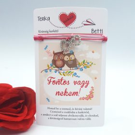 Barátság karkötő, ajándék barátnőnek - Fontos vagy nekem (páros)