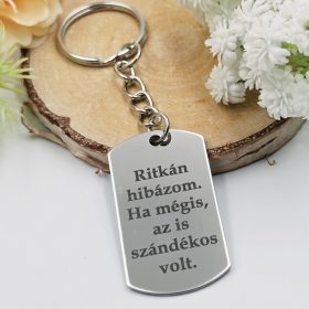 "Ritkán hibázom" kulcstartó