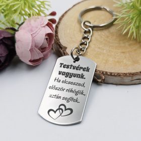 Vicces sjándék a legjobb testvérnek, kulcstartó