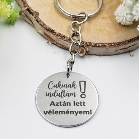 "Cukinak indultam!" kulcstartó 